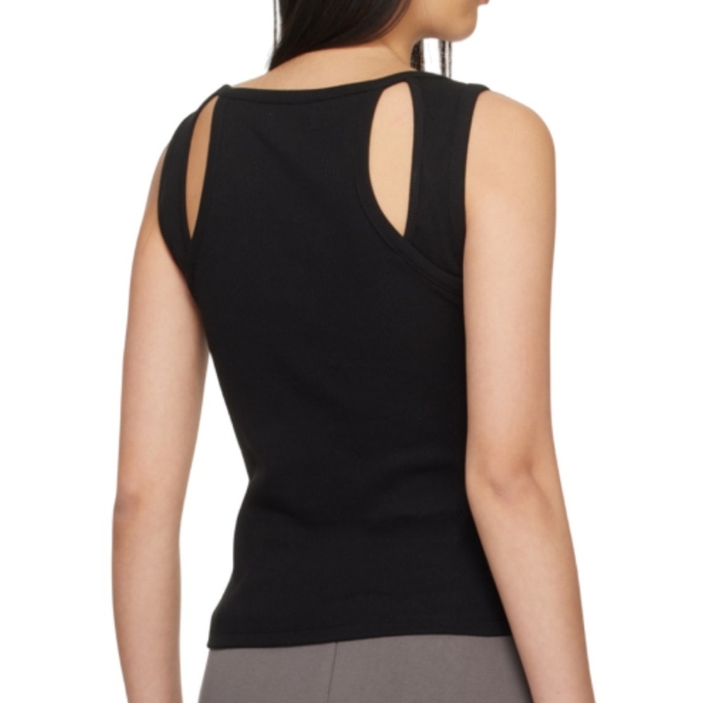 Lesugiatelier Back Cut-out Tank Top [Black] - Size 1  = S